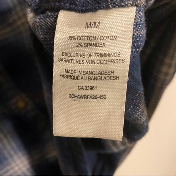 Wind River Blue Plaid Flannel Button Down Shirt - Picture 7 of 9